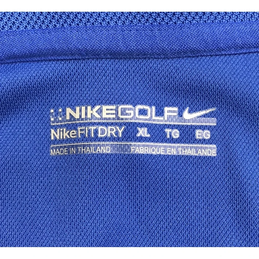 Orange Tree Golf Nike Fit Dry Polo Shirt Mens XL Blue Embroidered Logo Casual AR